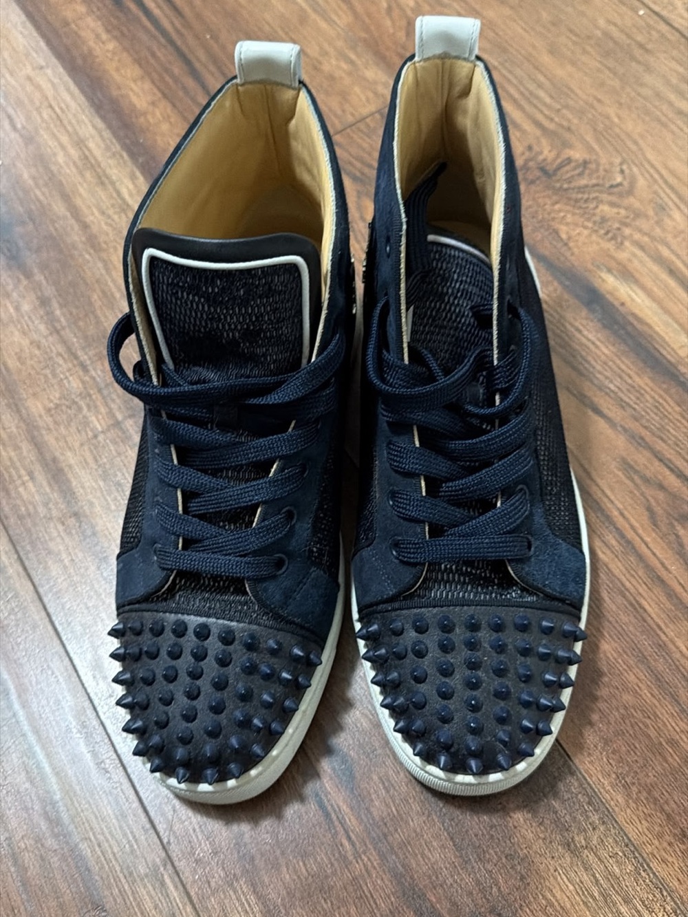 Christian Louboutin Men's Studded High-Top Sneakers